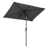 Sekey 200 x 125 cm balcony umbrella rectangular with balcony railing, sun protection UV50+